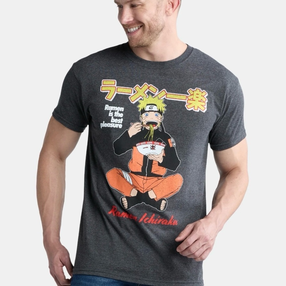 Naruto Men's Graphic Tee with Short Sleeves - Picture 2 of 5
